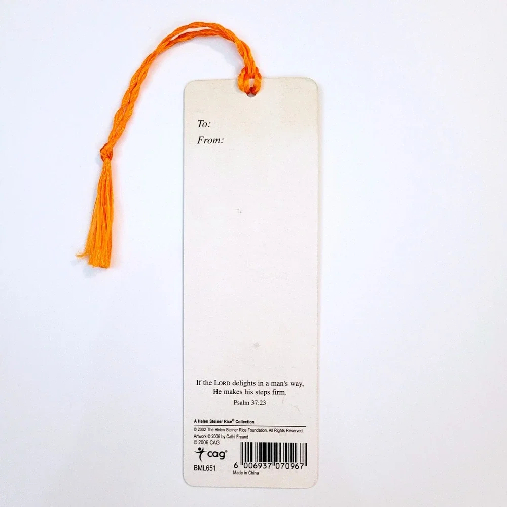 Vintage Y2K Peace & Joy Bookmark Helen Steiner Rice Psalm floral 2006 CAG BML651